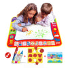 Magic Drawing Mat/Water Doodle Mats(31.4in x 23.6in) with 4 Color,Reusable Coloring Aqua Classic Mat Drawing Learning Painting Mats with Magic Pen