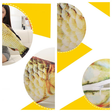 OPHRBU 24 Inch Simulation Fish Plush Pillow Soft Stuffed Toy Gift