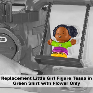 Replacement Part for Fisher-Price Little People Swing & Share Treehouse Playset - DYF19 ~ Replacement Little Girl Figure Tessa ~ Green Shirt