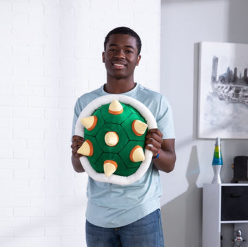 Club Mocchi-Mocchi Bowser Shell Plush - Super Mario Officially Licensed Squishy Collectible Plush Pillow - Gamer Room Decor - 15 Inch - Ages 3+