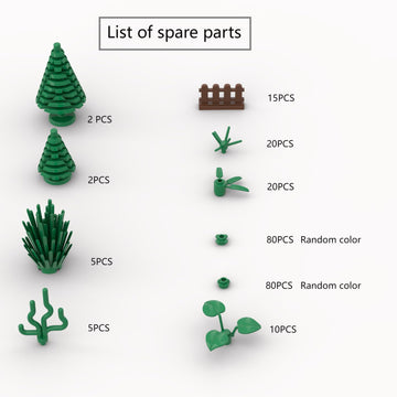 239 Piece Plant Parts Building Bricks Bulk Assortment Pack,Garden Botanical Scenery Accessories Plant Pack, Compatible with Lego Parts and Pieces
