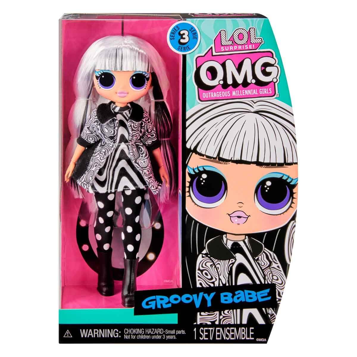 L.O.L. Surprise! O.M.G. Groovy Babe Fashion Doll with Multiple Surprises and Fabulous Accessories - Great Gift for Kids Ages 4+
