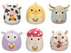 Squishmallows 2025 Easter A Squad Highland Cow, Pig, Chick, Cow, Lamb, and Mushroom 5" Stuffed Plush by Jazwares (Set of 6)