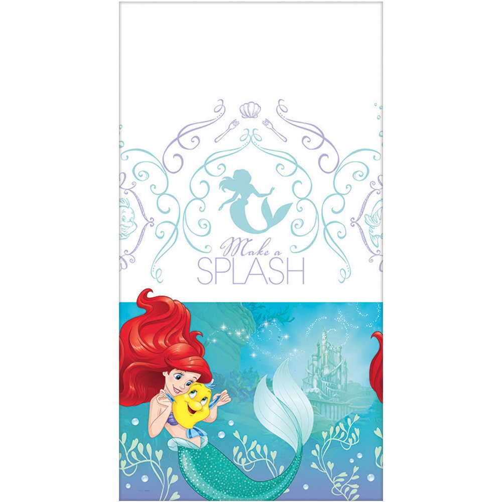Amscan 571620 Plastic Table Cover | Disney© Ariel Dream Big Collection | Party Accessory 1 ct