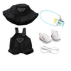 5-Piece Clothes for 17cm Dolls - Cute Hat, Glasses, Water Bottle, Overalls & Canvas Shoes - Premium Doll Outfit Accessories for Creative Play &