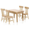 Z MAYABBO Wooden Dollhouse Furniture of Table & Chair, Miniature Dollhouse Accessories of Dining Room Accessory - 1/12 Scale