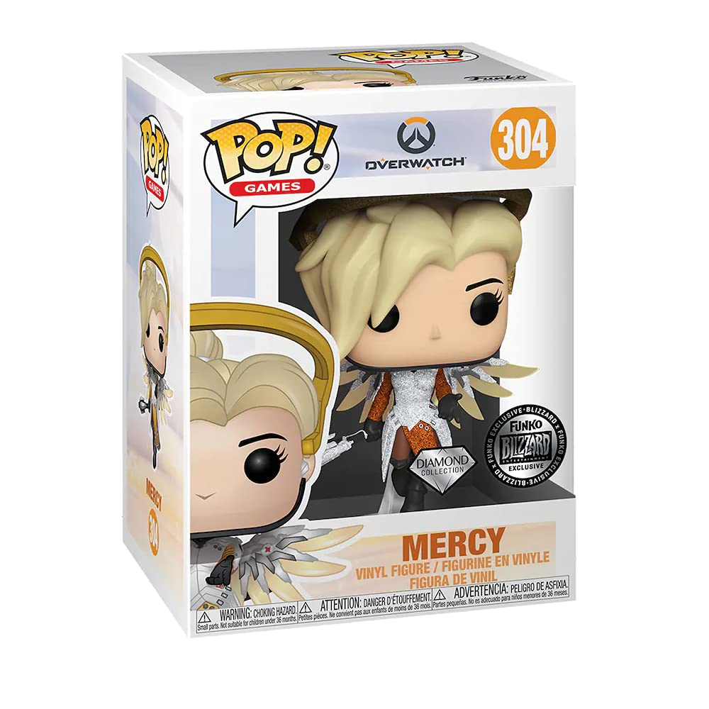 Funko Pop! Overwatch Diamond Mercy Blizzard Exclusive Figure