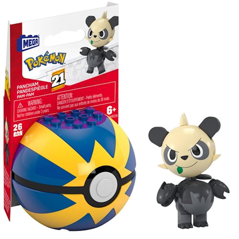 Mega Construx Pokemon Pokeball Collection, Series 21, Set of 6 Different Balls with Character Figures, Ages 6+ FPM00-963M