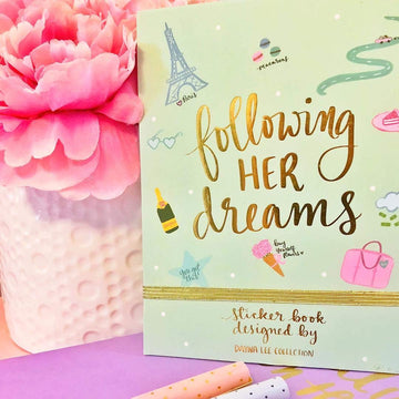 WORLD TRAVELER Eccolo Dayna Lee Collection “Stuck On You” Sticker Book, Following Her Dreams