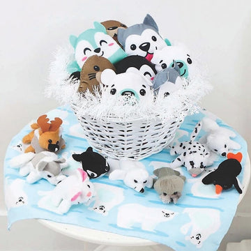 Fun Express Mini Arctic Friends Stuffed Animal Assortment, 24 Pieces