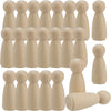 MAHIONG 30 PCS 3.5 Inch Wooden Peg Dolls, Unfinished Wood Angel Girl Shape Peg People Bodies Figures for DIY Craft, Wedding, Cake Toppers, Painting