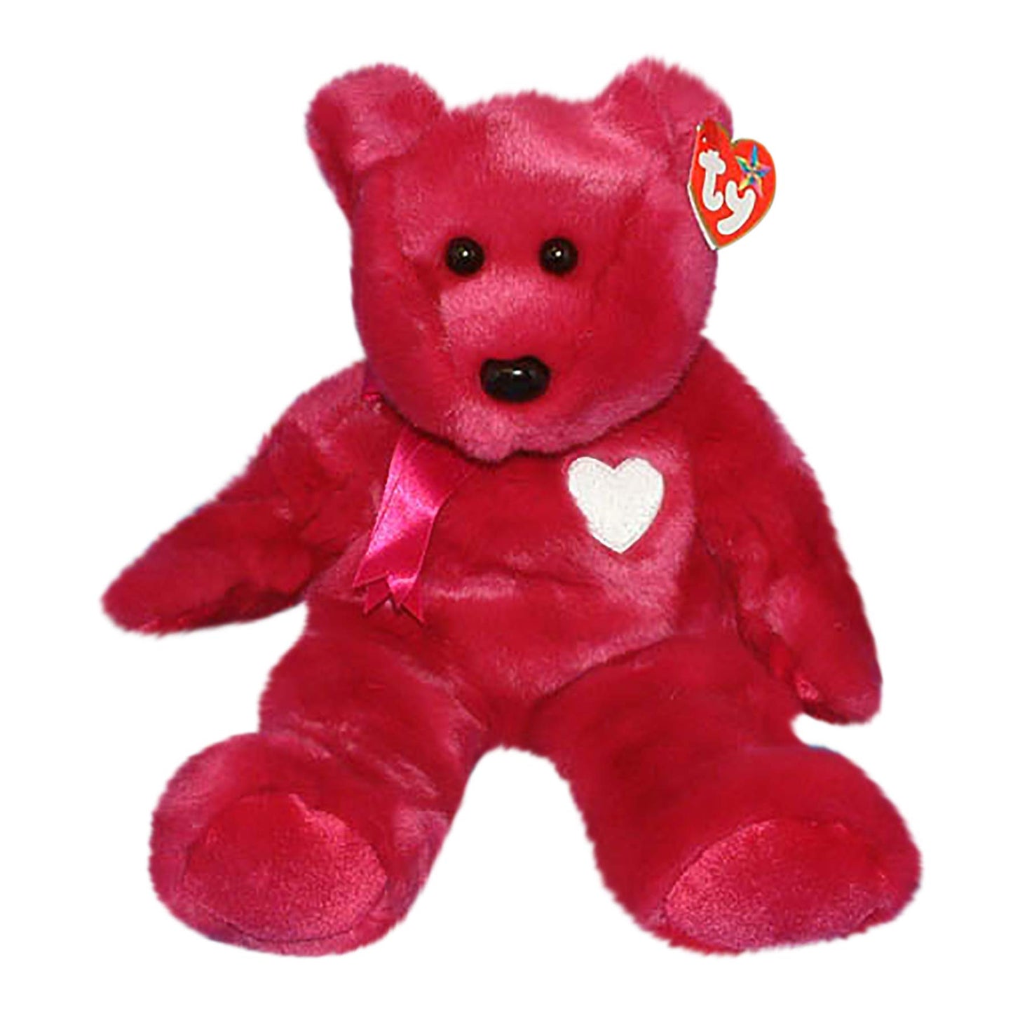 TY Beanie Buddy VALENTINA Bear Valentine Day Heart Teddy 14"