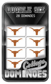 MasterPieces Game Day - NCAA Texas Longhorns - 28 Piece Team Logo Double Six Domino Set