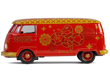 Van Chinese Zodiac 2025 Year Red with Graphics Hobby Exclusive Series 1/64 Diecast Model Car by Greenlight GL30531