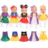 Sweet Dolly Baby Doll Accessories, 5 Doll Clothes, Mermaid Princess Dresses Outfits for 15 Inch to 18 Inch Dolls, 15 Inch Baby Dolls, 10PCs in Total