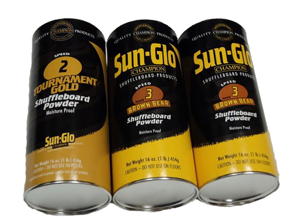 Sun-Glo #3 & #2 3 Pack Shuffleboard Powder Wax