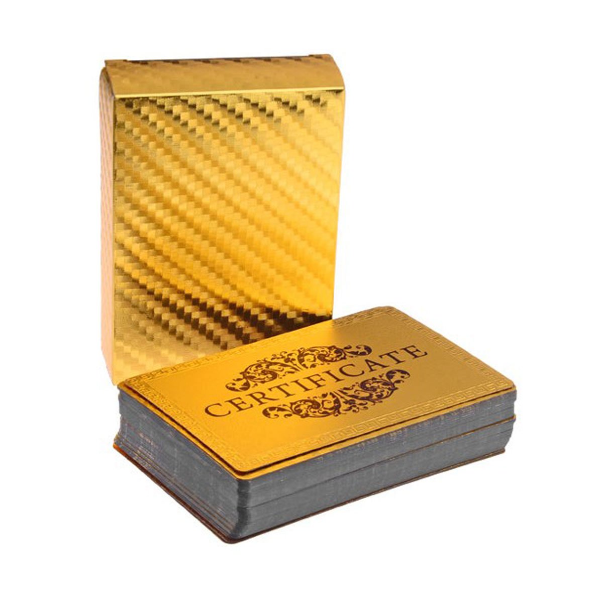 Bestmaple Durable Waterproof Luxury 24K Gold Foil Poker Playing Cards Deck Carta de Baralho with Box Good Gift Idea