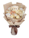 BBLION Cute Bear Bouquet - Handmade Plush Bear Bouquet with Cute Soap Flower for Any Occasions, Birthday, Bridal Shower, Graduation etc. (6 Little