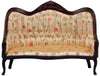 Classics Dollhouse Victorian Sofa, Mahogany with Floral Fabric
