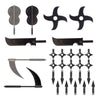 TopBrixx Custom Minifigures Weapon Set, 28 Pcs Custom Weapon Set for Ninja, Figure Weapon Compatible with Lego