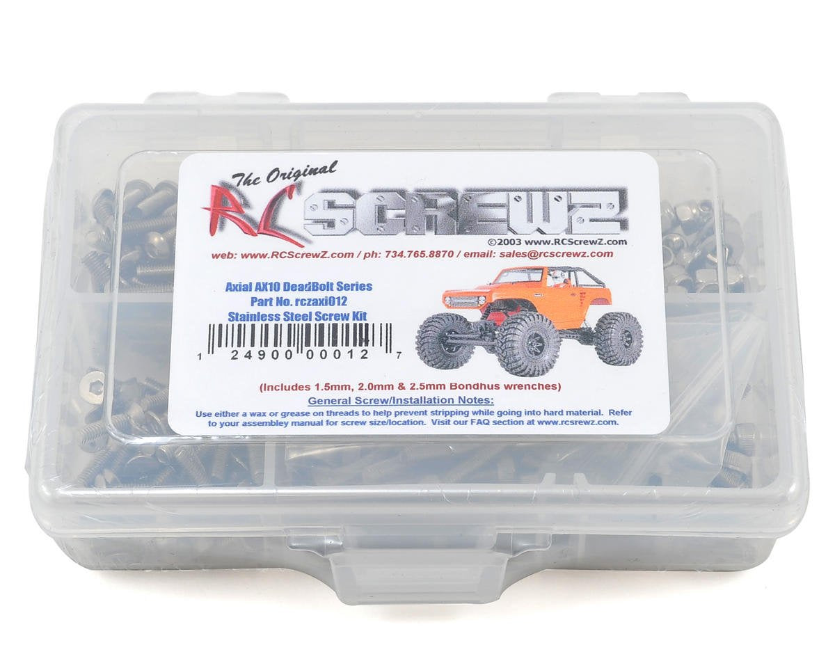 RCScrewz Compatible with Axial Racing AX10 Deadbolt Stainless Steel Screw Kit