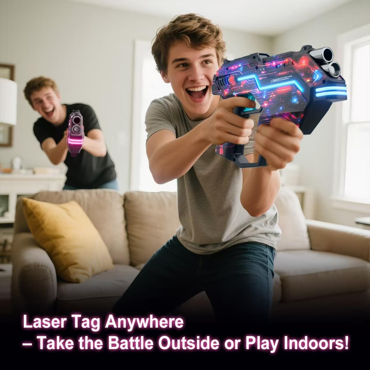 Laser Tag Guns and Vests Set of 2, Gift for 8 9 10 11 12 13 Year Old Boy