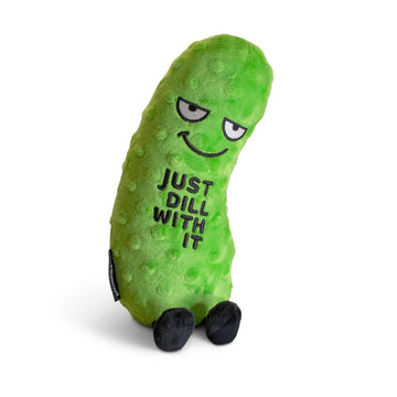 Punchkins Pickle Plushie - Just Dill with It Sassy Pickle Plush, Gift for Pickle Lovers, Food Plush Toy for Gifting