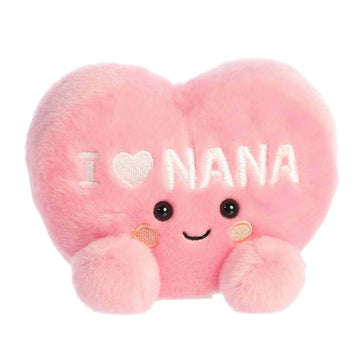 Aurora Adorable Palm Pals I Love Nana Heart Stuffed Animal - Fun Collectible Plush For Grandmothers - A Gift of Affection to Express Love - Pink 5