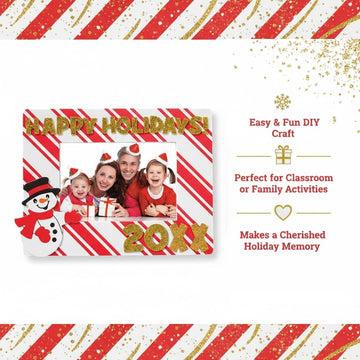Dated Happy Holidays Picture Frame Craft Kit -12 - Crafts for Kids and Fun Home Activities