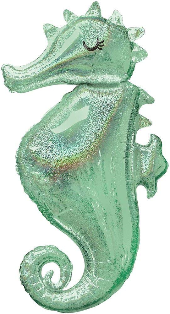 Anagram 3780001 Mermaid Wishes Seahorse Supershape Foil Balloon