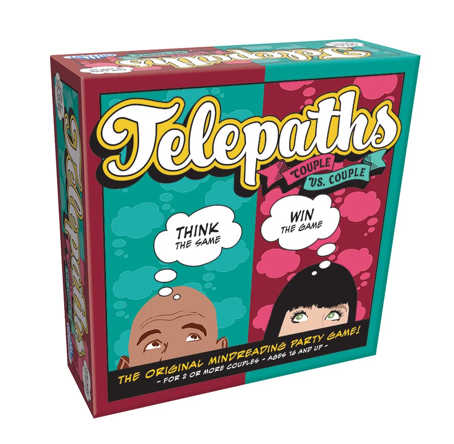 Telepaths Couple vs. Couple Board Game - Contains 312 Cards - Conversation Starter Party Game for 4 or More Couple’s Ages 16 and up