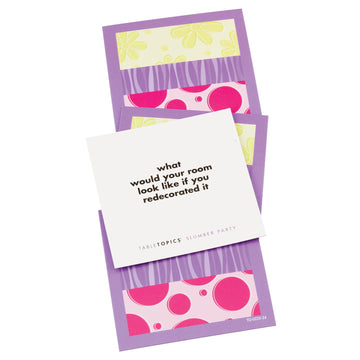 TableTopics Slumber Party to Go Conversation Cards for Young Girls, 40 Fun Questions for Sleepovers, Getting to Know You Game, Stocking Stuffer