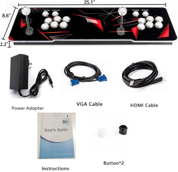 TOJASDN ? 35000 Games in 1 ? 70S Pandoras Box Arcade Game Console Retro Game Machine for Home PC & TV, 2-4 Players, 1280X720, Support 3D