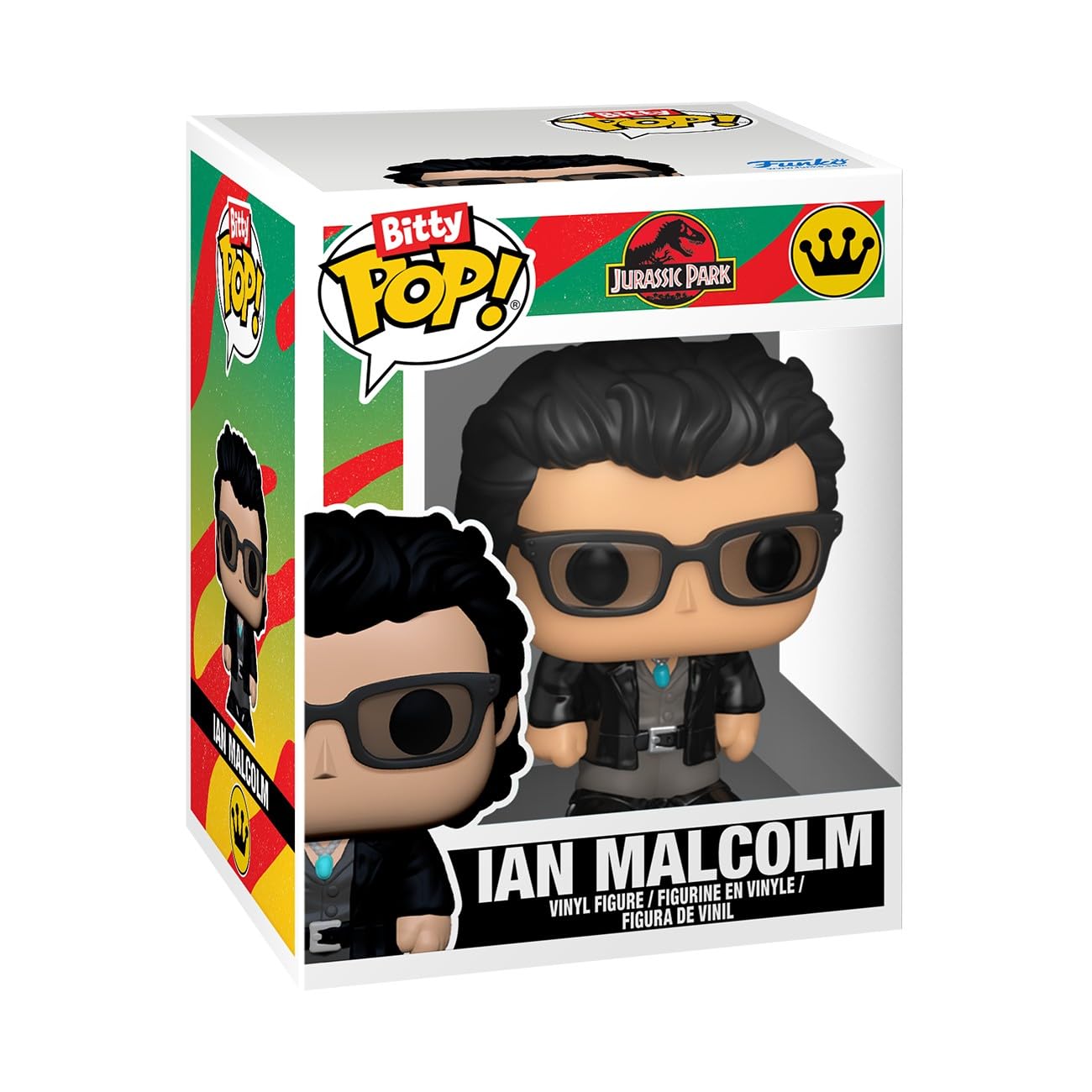 Funko Bitty Pop! Jurassic Park: Ellie Sattler, Ian Malcolm, Triceratops, and Brachiosaurus, with a 1 in 6 chance for a Surprise Mystery Figure - 0.9