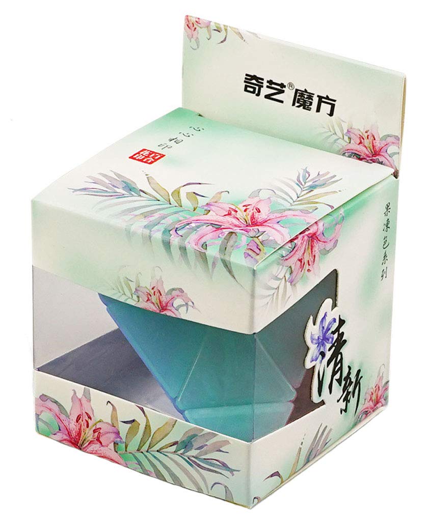 QIYI Jelly Pyramid Speed Cube 3X3 Transparent Triangle Magic Cube Puzzle