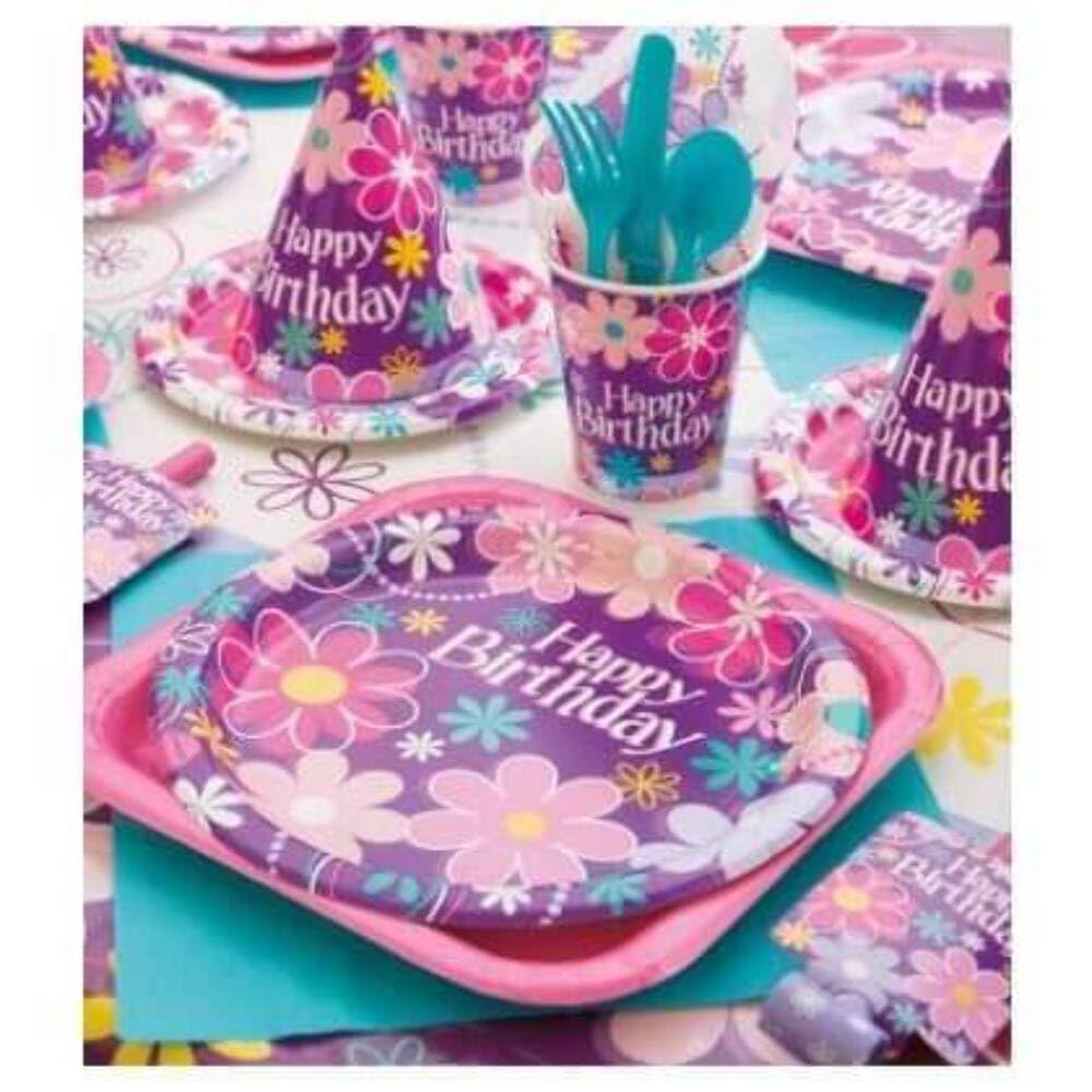 9oz Blossom Birthday Party Cups, 8ct