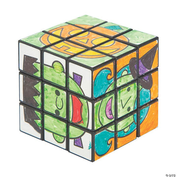 Color Your Own Mini Halloween Magic Cubes - Crafts for Kids and Fun Home Activities