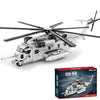 FULHOLPE CH-53 Sea Stallion Transport Helicopter Building Blocks Set, MOC Military Aircraft Model Bricks Construction Toy Compatible with Major Brands