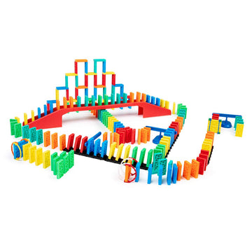 Bulk Dominoes Kinetic Domino Kit | Dominoes Set, STEM STEAM Small Toys, Family Games for Kids, Kids Toys and Games, Building, Toppling, Chain Reaction