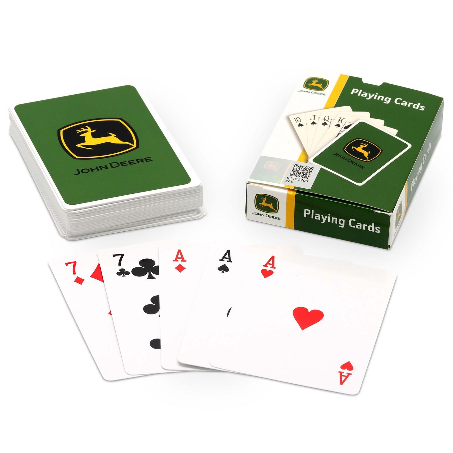 Open Road Brands John Deere Logo Playing Cards - Green John Deere Deck of Playing Cards - Great Gift Idea