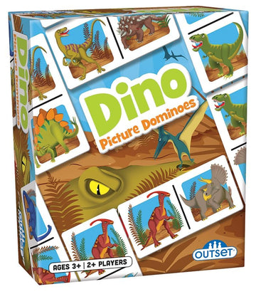 Picture Dominoes: Dinosaur Themed Matching Game for prechoolers - Contains 36 Dominoes - for 2 or More Players Ages 3 and up by Outset