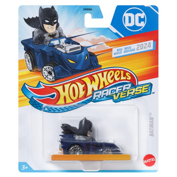 Hot Wheels RacerVerse Batman in Batmobile 1:64 Diecast Vehicle, Black