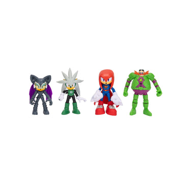 DC X Sonic Collectable 2.5 Inch Scale Action Figures Knuckles Silver Rouge Dr. Eggman Featuring Multiple Points of Articulation for Action-Packed