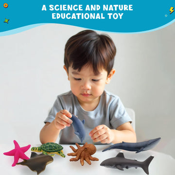 Get Ready Kids Ocean Animal Playset - 7 Sea Creature Toys for Kids