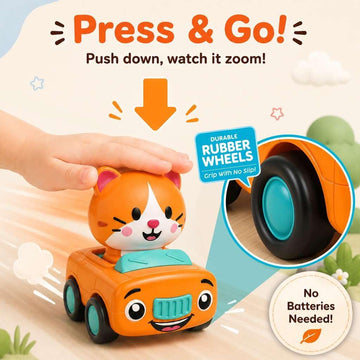 stargo Press to Go Car Toys, Toys for 1 Year Old Boy, Baby Toys 6-12 Months