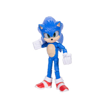Sonic 3 Movie 5-Inch Action Figures 4-Pack, Includes Sonic, Super Shadow, Knuckles, and Gerald Robotnik, Articulated Figures from Jakks Pacific's Wave