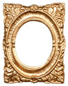 Town Square Miniatures Dollhouse Empty Ornate Inner Oval Gold Picture Frame Medium 1:12 Accessory