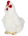 Bearington Henry Hen Stuffed Animal - 9" White Chicken Plush Toy with Realistic Details - Soft Farm Stuffed Chicken with Bean Bag Body - Adorable Hen