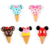 10Pcs Whimsical Mouse Ice Cream Cone Miniatures, 5 Assorted Designs, Resin Character Treats for Dollhouse Dessert Shop & Themed Party Scenes (Not