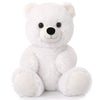 Tezituor White Teddy Bear Stuffed Animal, Cute 18 inch Big Stuffed Teddy Bear Plush Toy, Soft Teddy Bear Plush Birthday Party Gift for Boys Girls